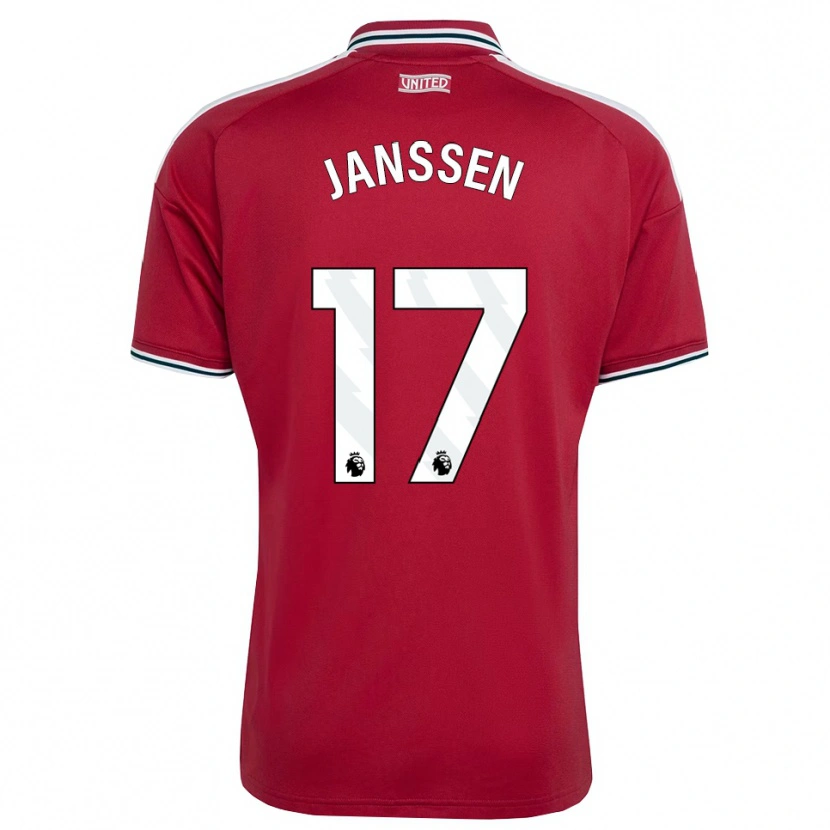 Danxen Criança Camisola Dominique Janssen #17 Vermelho Amarelo Branco Principal 2026/27 Camisa Brasil