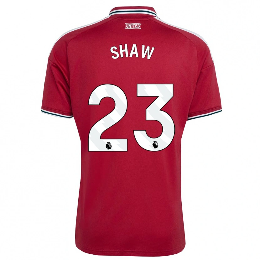 Danxen Criança Camisola Luke Shaw #23 Vermelho Amarelo Branco Principal 2026/27 Camisa Brasil