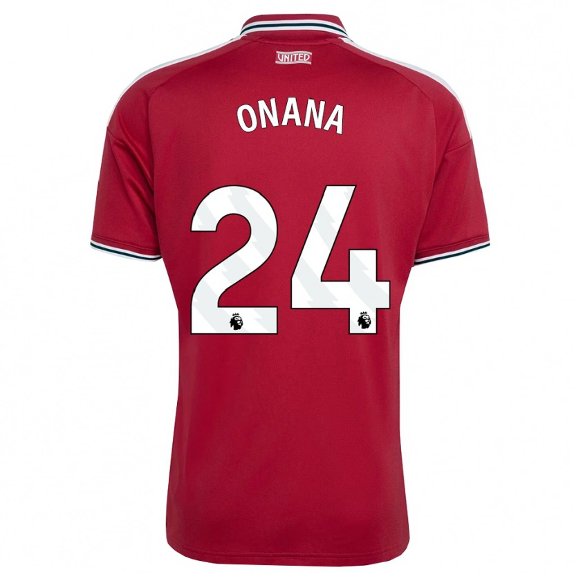 Danxen Criança Camisola Andre Onana #24 Vermelho Amarelo Branco Principal 2026/27 Camisa Brasil
