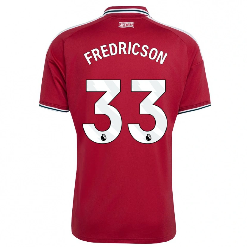 Danxen Criança Camisola Tyler Fredricson #33 Vermelho Amarelo Branco Principal 2026/27 Camisa Brasil
