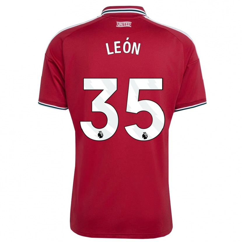 Danxen Criança Camisola Diego León #35 Vermelho Amarelo Branco Principal 2026/27 Camisa Brasil