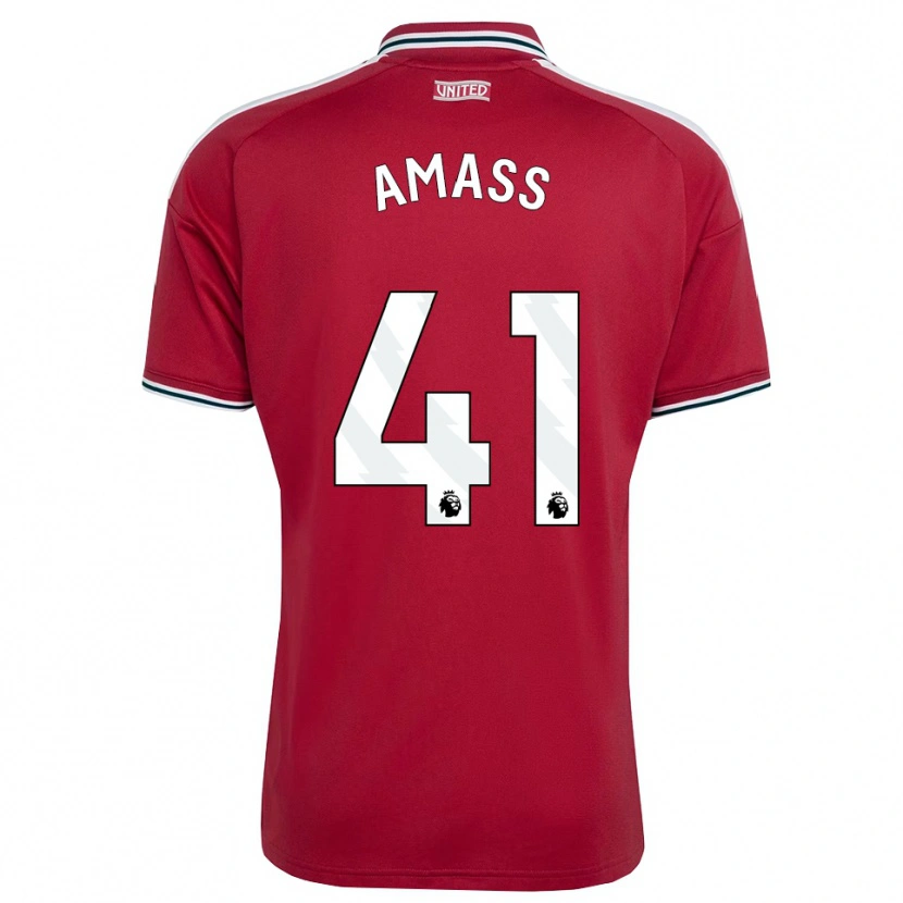 Danxen Criança Camisola Harry Amass #41 Vermelho Amarelo Branco Principal 2026/27 Camisa Brasil