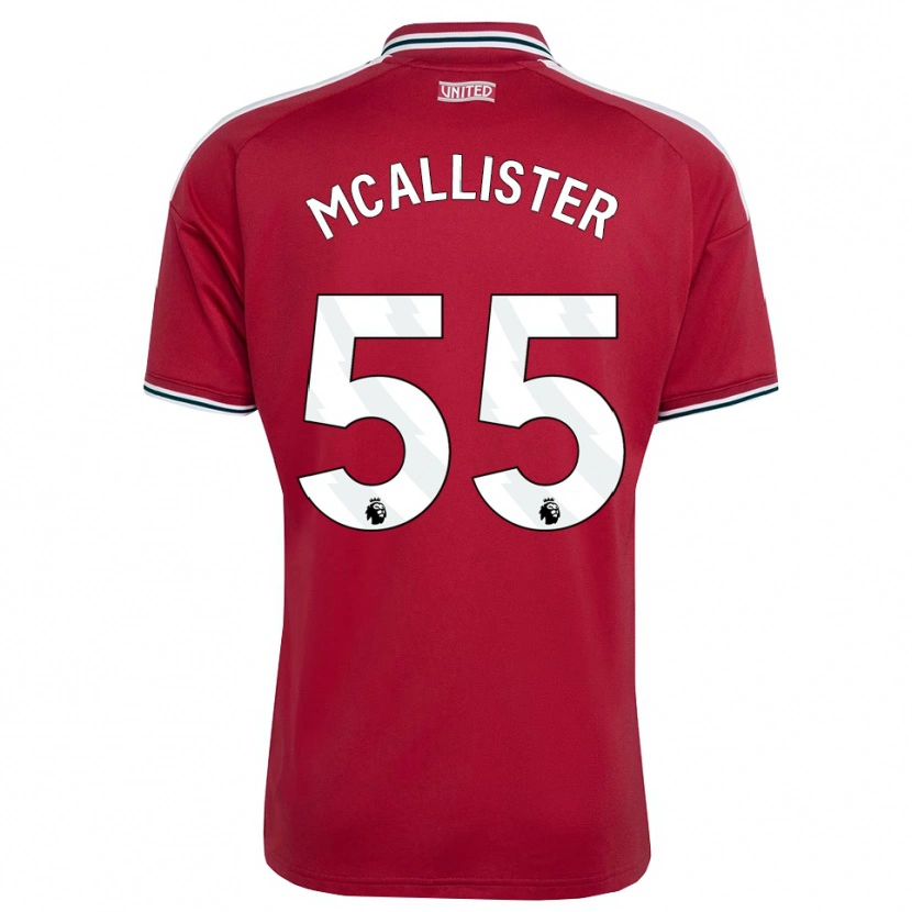 Danxen Criança Camisola Finley Mcallister #55 Vermelho Amarelo Branco Principal 2026/27 Camisa Brasil