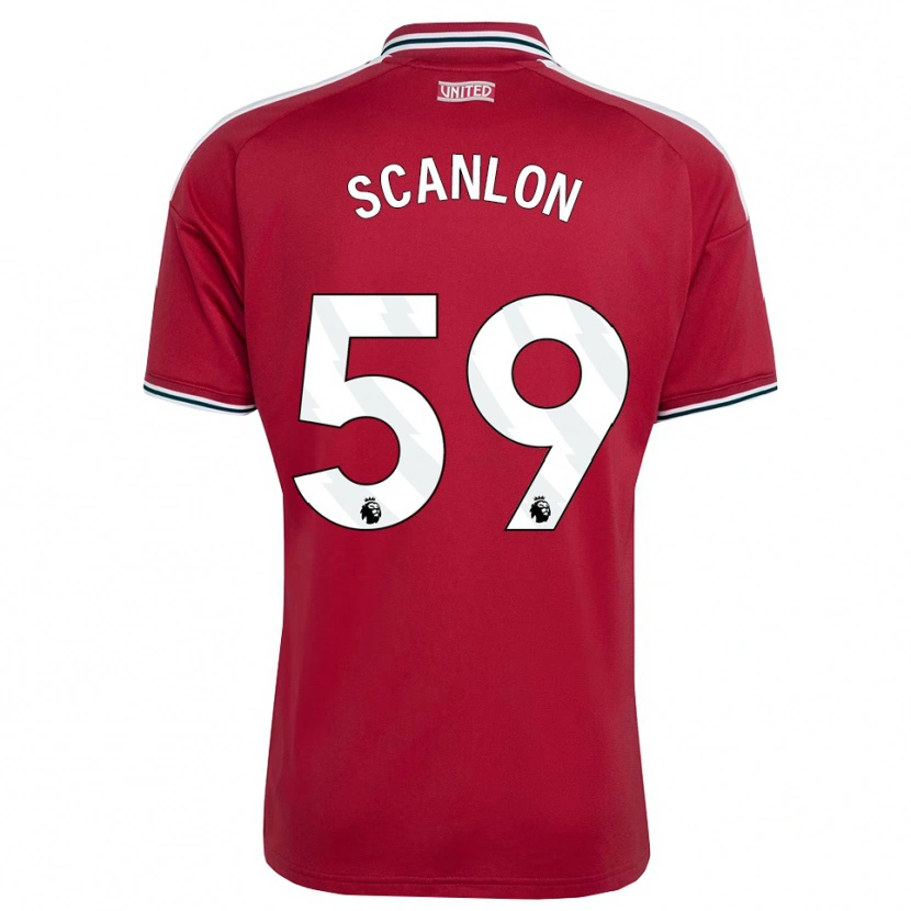 Danxen Criança Camisola James Scanlon #59 Vermelho Amarelo Branco Principal 2026/27 Camisa Brasil