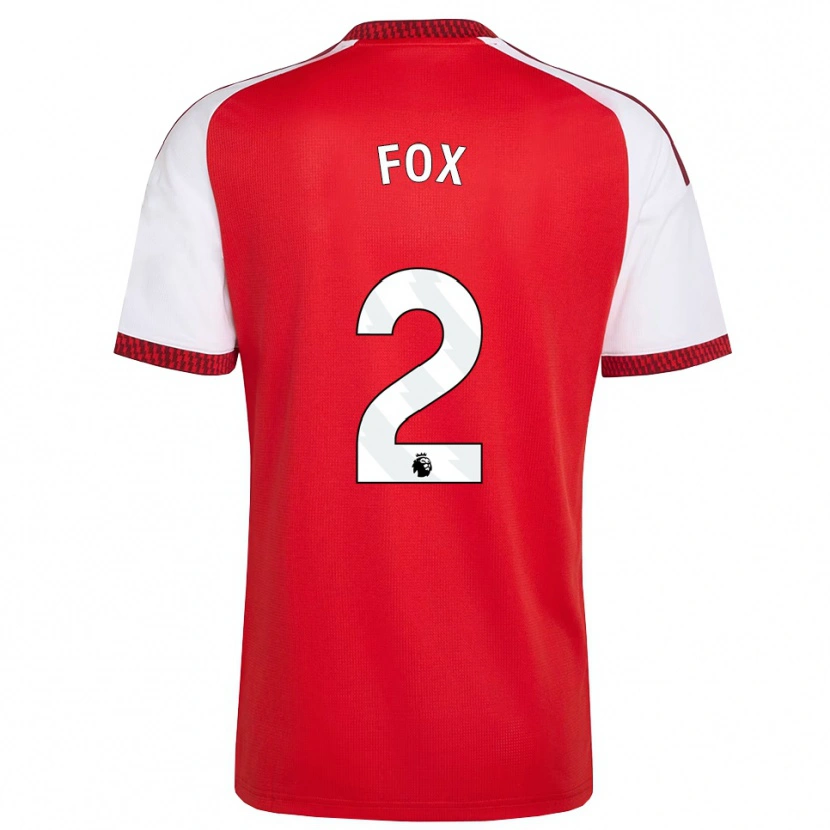 Danxen Criança Camisola Emily Fox #2 Vermelho Branco Preto Principal 2026/27 Camisa Brasil