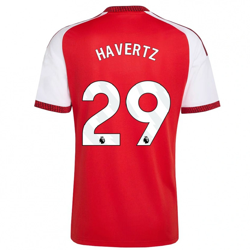 Danxen Criança Camisola Kai Havertz #29 Vermelho Branco Preto Principal 2026/27 Camisa Brasil