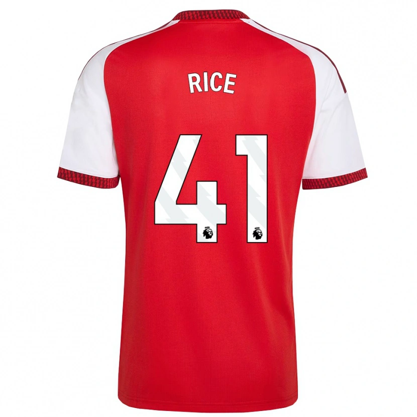 Danxen Criança Camisola Declan Rice #41 Vermelho Branco Preto Principal 2026/27 Camisa Brasil