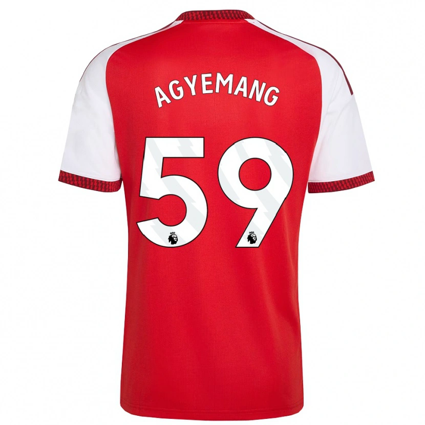 Danxen Criança Camisola Michelle Agyemang #59 Vermelho Branco Preto Principal 2026/27 Camisa Brasil