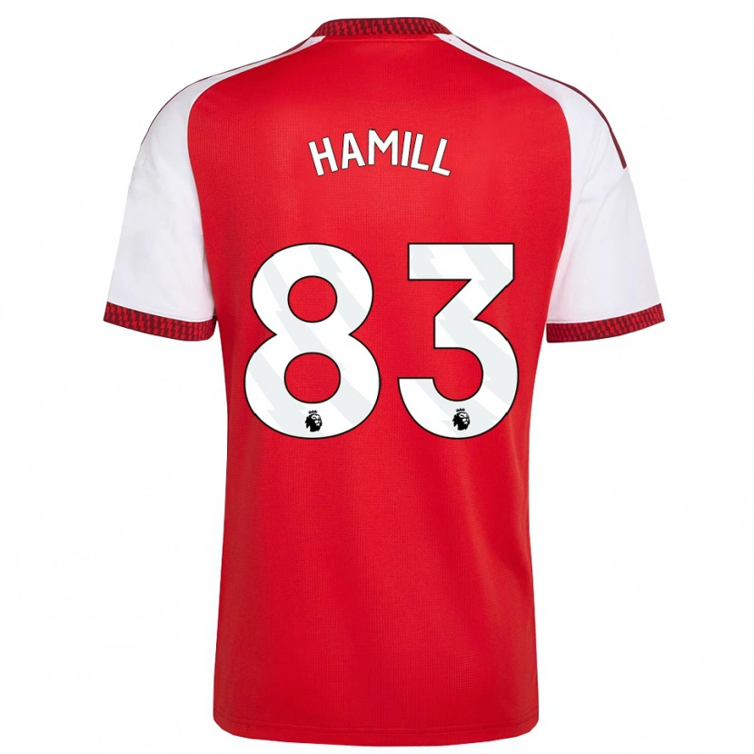Danxen Criança Camisola Callan Hamill #83 Vermelho Branco Preto Principal 2026/27 Camisa Brasil