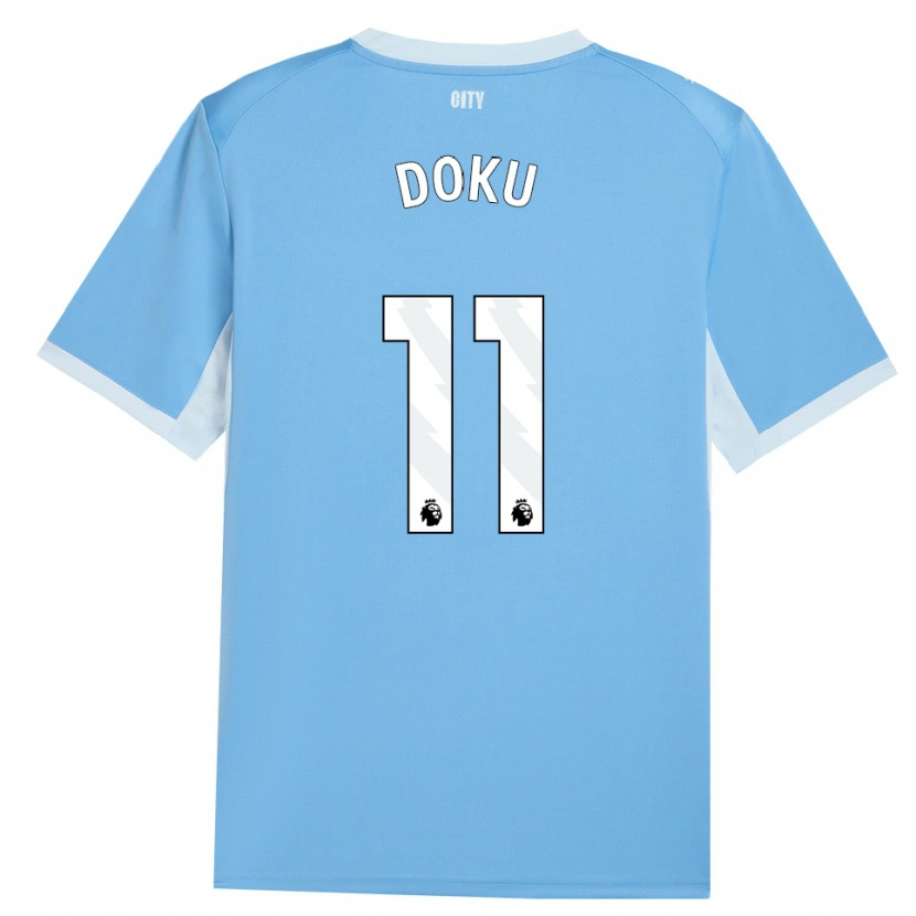 Danxen Criança Camisola Jérémy Doku #11 Lightskyblue Branco Principal 2026/27 Camisa Brasil