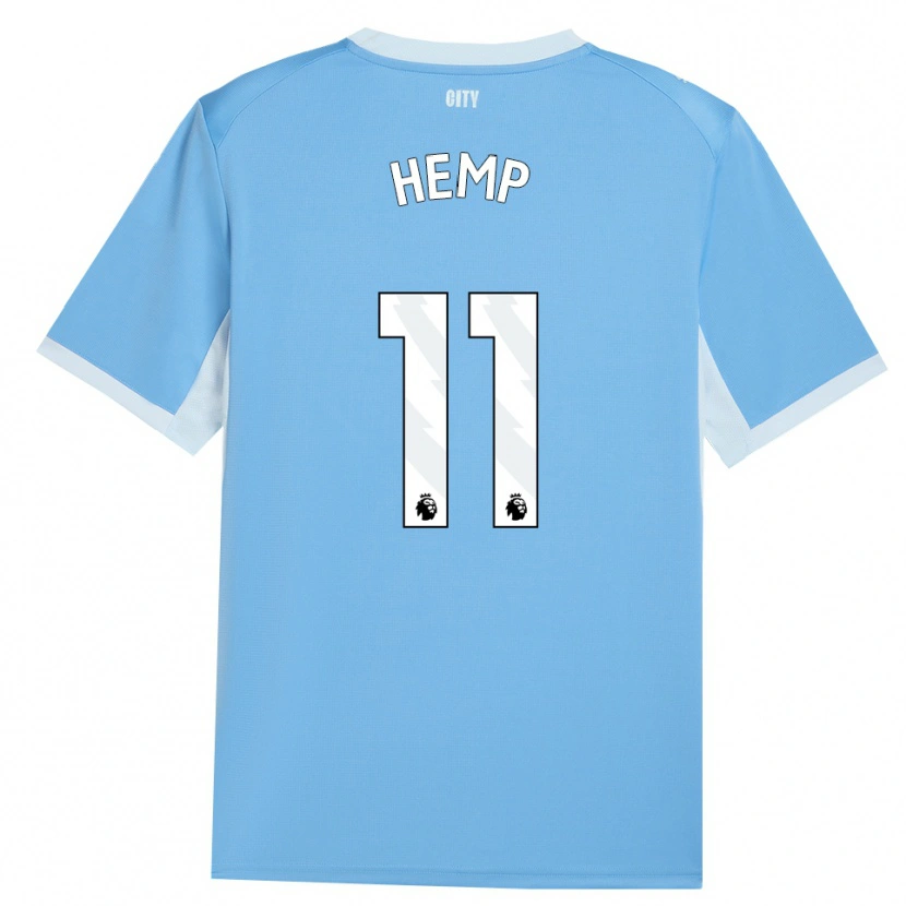 Danxen Criança Camisola Lauren Hemp #11 Lightskyblue Branco Principal 2026/27 Camisa Brasil