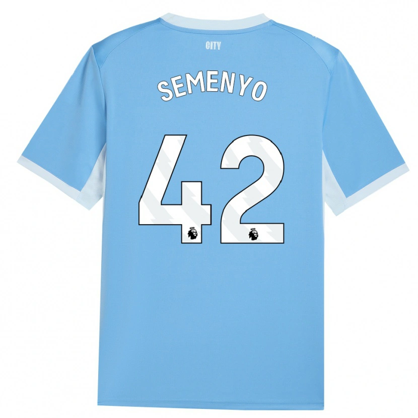 Danxen Criança Camisola Antoine Semenyo #42 Lightskyblue Branco Principal 2026/27 Camisa Brasil