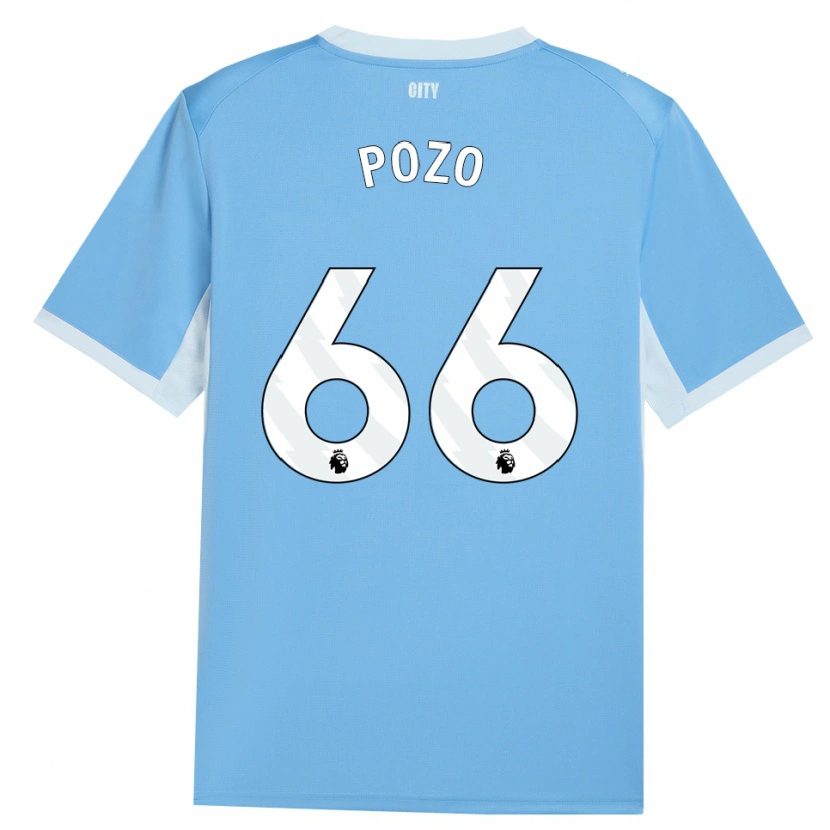 Danxen Criança Camisola Iker Pozo #66 Lightskyblue Branco Principal 2026/27 Camisa Brasil