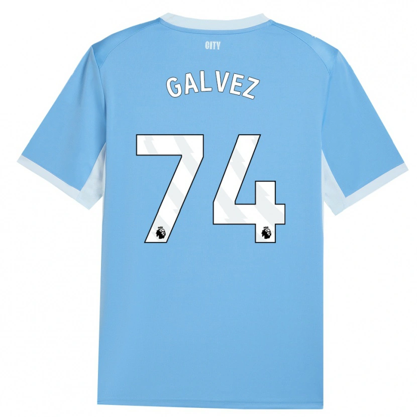 Danxen Criança Camisola Tomas Galvez #74 Lightskyblue Branco Principal 2026/27 Camisa Brasil