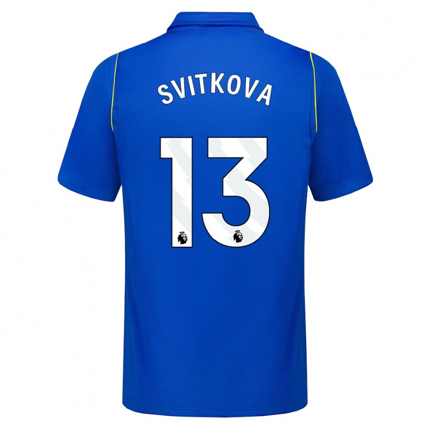 Danxen Criança Camisola Katerina Svitkova #13 Azul Amarelo Principal 2026/27 Camisa Brasil