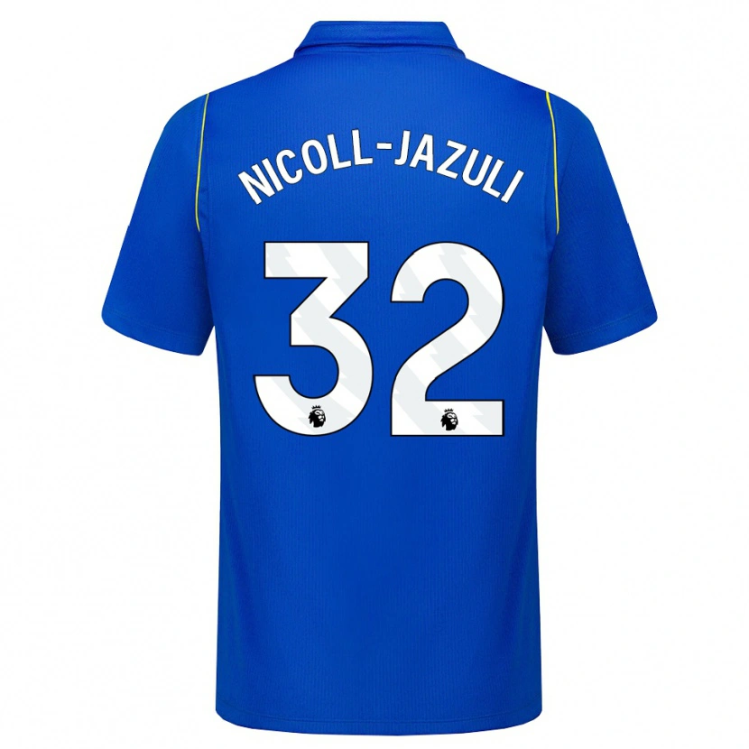 Danxen Criança Camisola Mahdi Nicoll-Jazuli #32 Azul Amarelo Principal 2026/27 Camisa Brasil