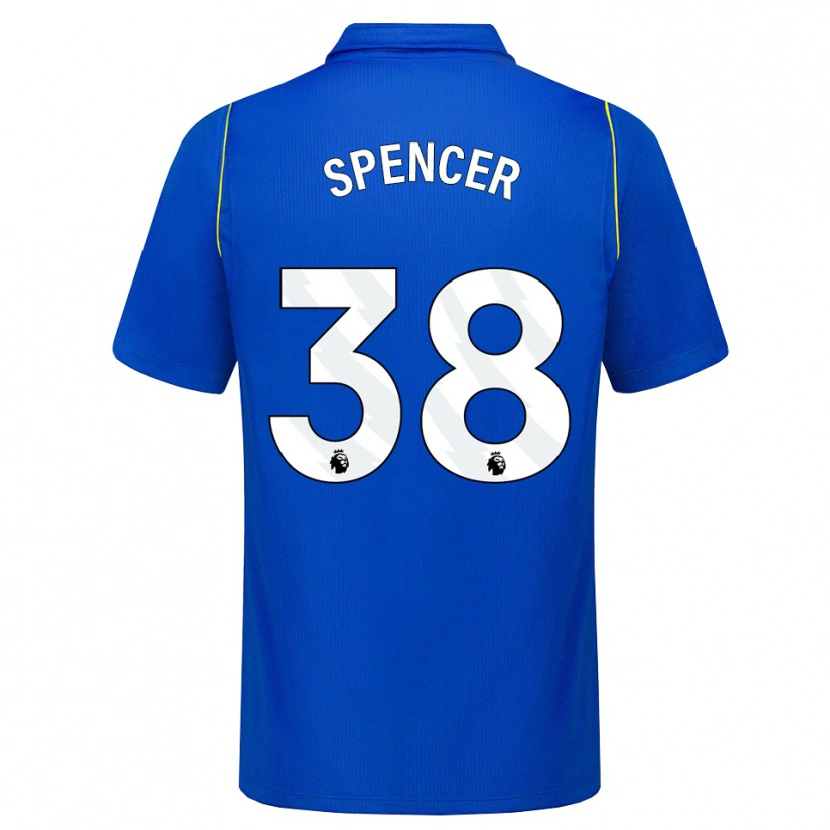 Danxen Criança Camisola Becky Spencer #38 Azul Amarelo Principal 2026/27 Camisa Brasil