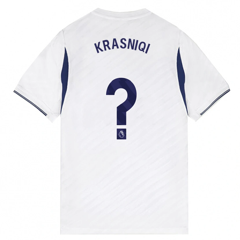 Danxen Criança Camisola Elliot Krasniqi #0 Branco Vermelho Roxo Principal 2026/27 Camisa Brasil