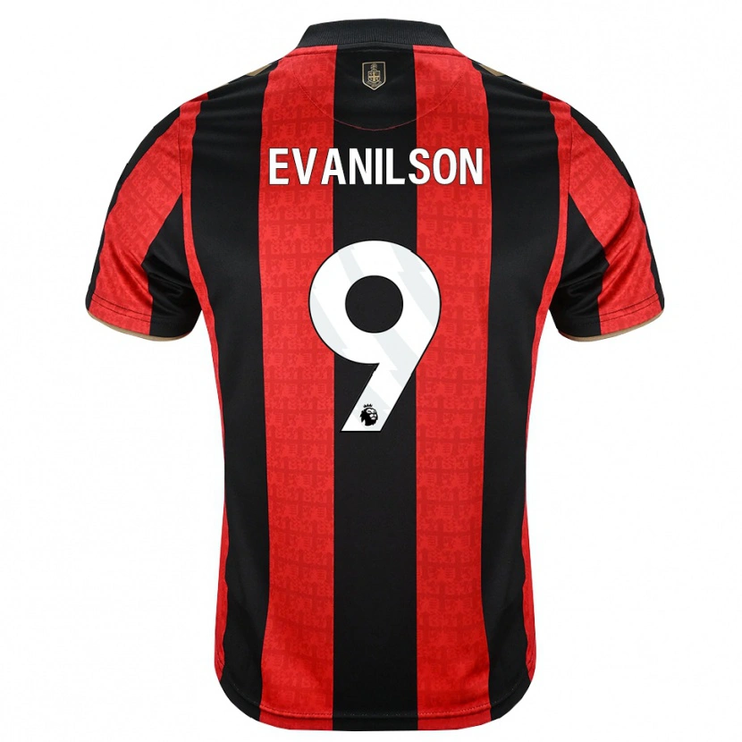 Danxen Criança Camisola Francisco Evanilson De Lima Barbosa #9 Goldenrod Vermelho Preto Principal 2026/27 Camisa Brasil