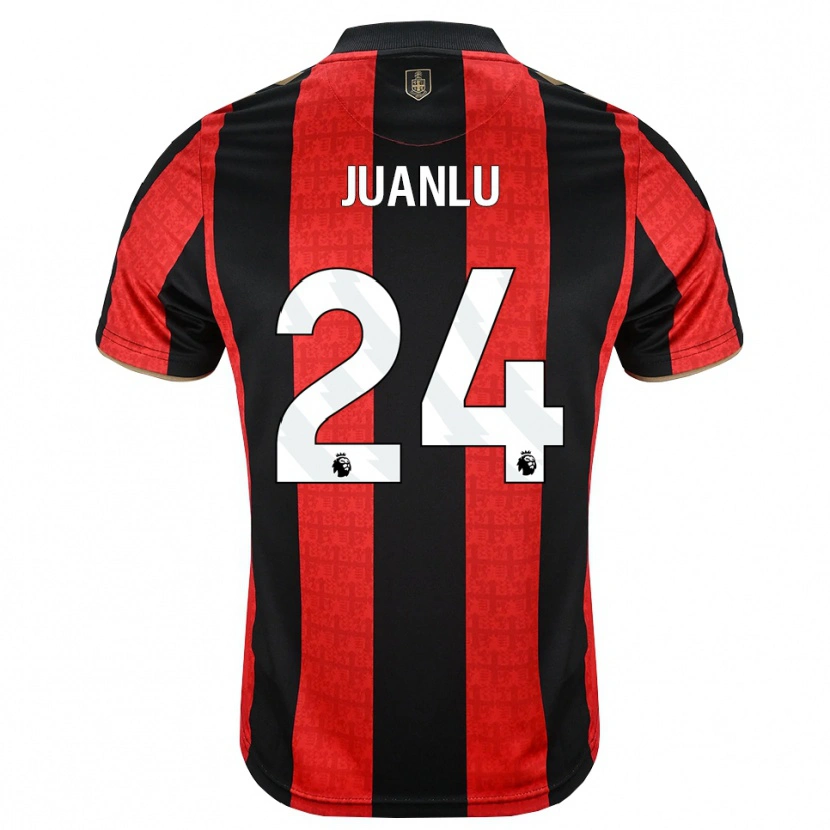 Danxen Criança Camisola Juanlu Sánchez #24 Goldenrod Vermelho Preto Principal 2026/27 Camisa Brasil