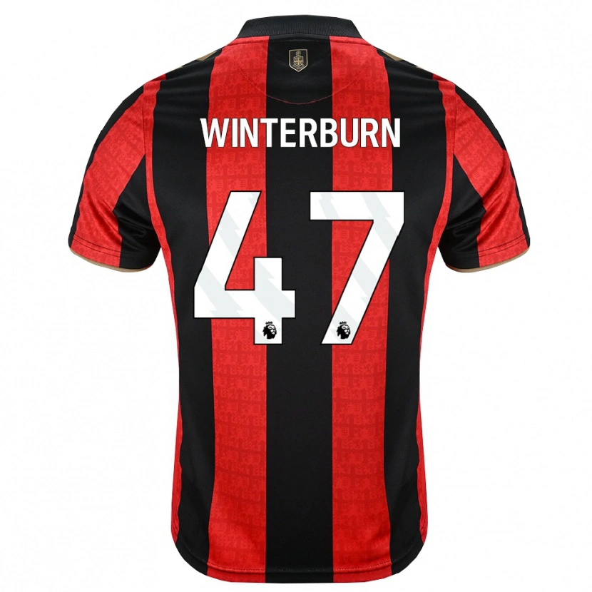 Danxen Criança Camisola Ben Winterburn #47 Goldenrod Vermelho Preto Principal 2026/27 Camisa Brasil