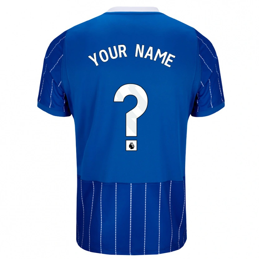 Danxen Criança Camisola Seu Nome #0 Mediumblue Branco Principal 2026/27 Camisa Brasil