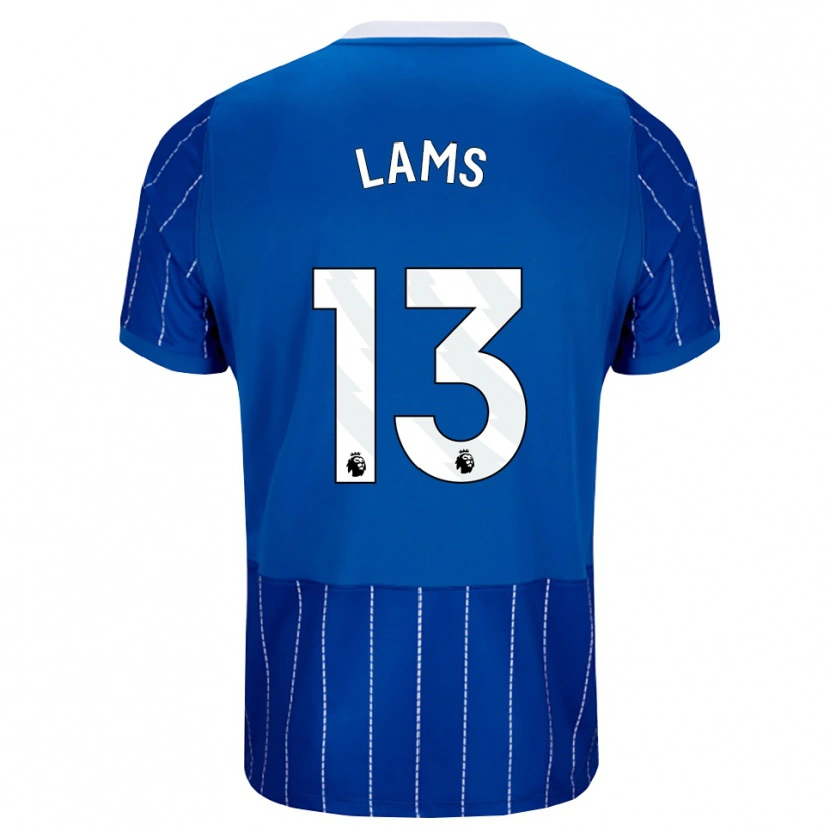 Danxen Criança Camisola George Lams #13 Mediumblue Branco Principal 2026/27 Camisa Brasil