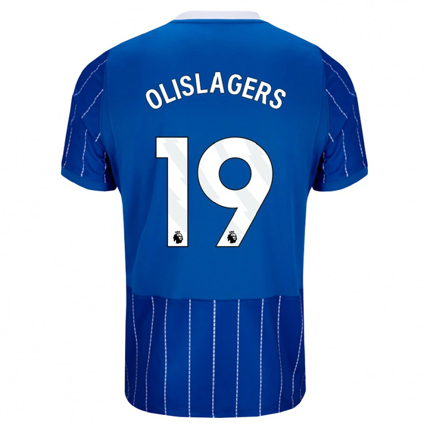Danxen Criança Camisola Marisa Olislagers #19 Mediumblue Branco Principal 2026/27 Camisa Brasil