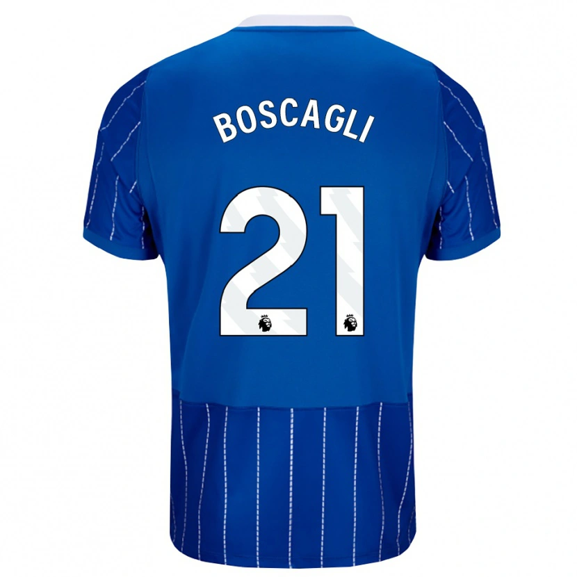 Danxen Criança Camisola Olivier Boscagli #21 Mediumblue Branco Principal 2026/27 Camisa Brasil