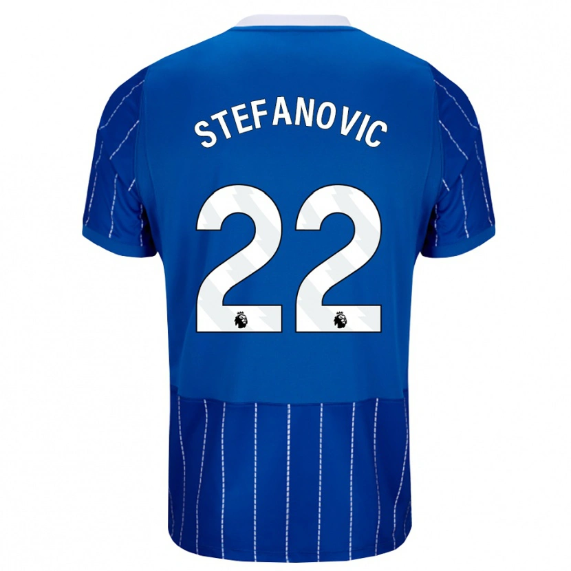 Danxen Criança Camisola Dejana Stefanović #22 Mediumblue Branco Principal 2026/27 Camisa Brasil