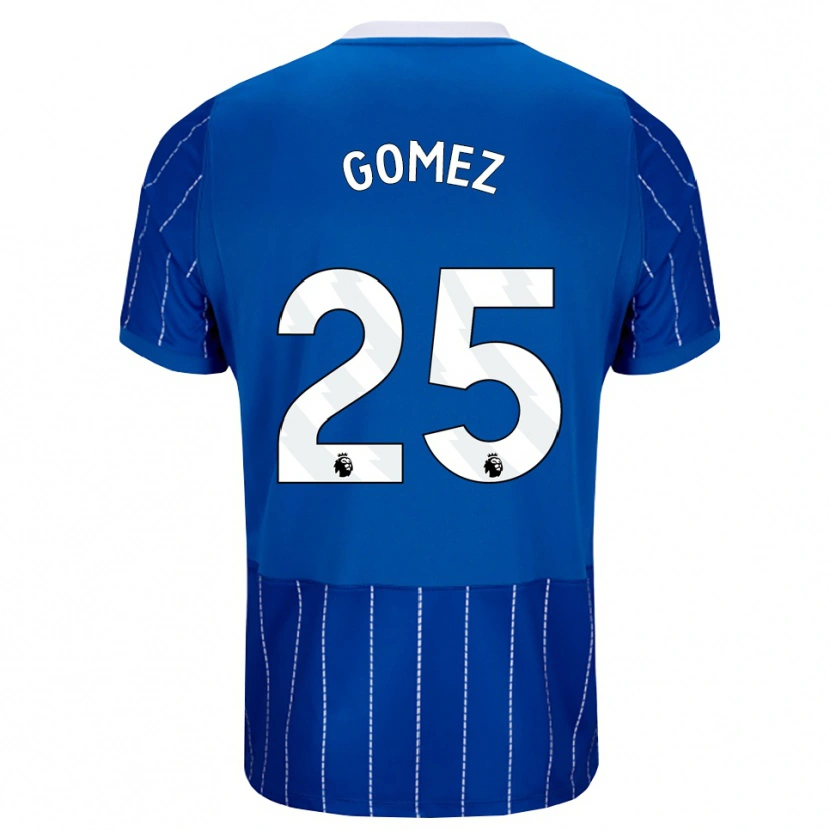 Danxen Criança Camisola Diego Gómez #25 Mediumblue Branco Principal 2026/27 Camisa Brasil