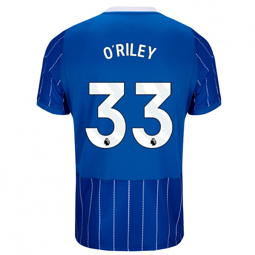 Danxen Criança Camisola Matt O'riley #33 Mediumblue Branco Principal 2026/27 Camisa Brasil