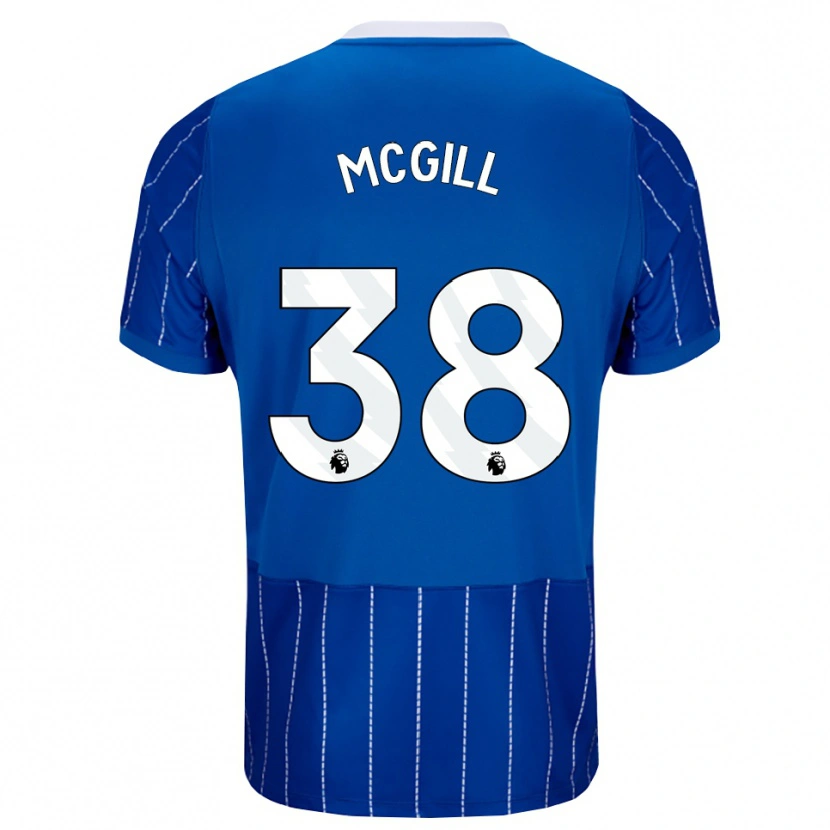 Danxen Criança Camisola Tom Mcgill #38 Mediumblue Branco Principal 2026/27 Camisa Brasil