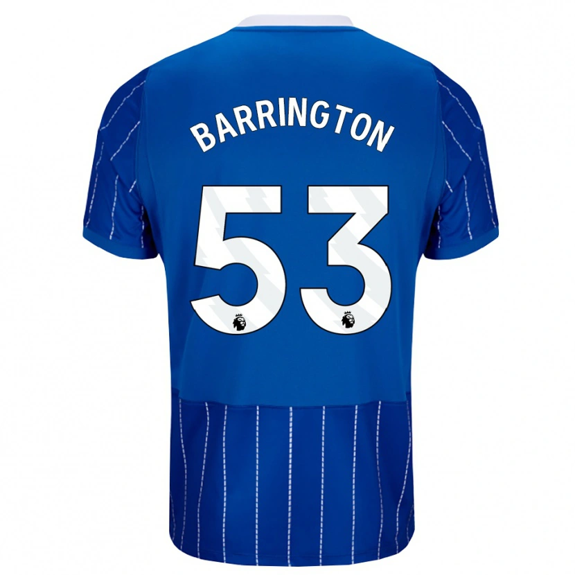 Danxen Criança Camisola Luca Barrington #53 Mediumblue Branco Principal 2026/27 Camisa Brasil
