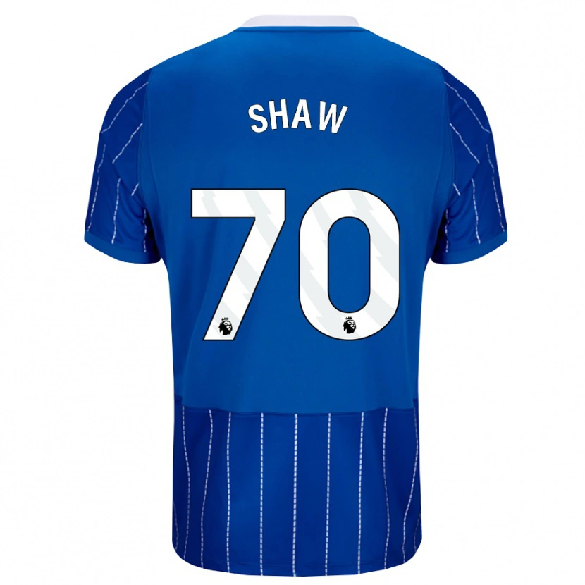 Danxen Criança Camisola Kofi Shaw #70 Mediumblue Branco Principal 2026/27 Camisa Brasil