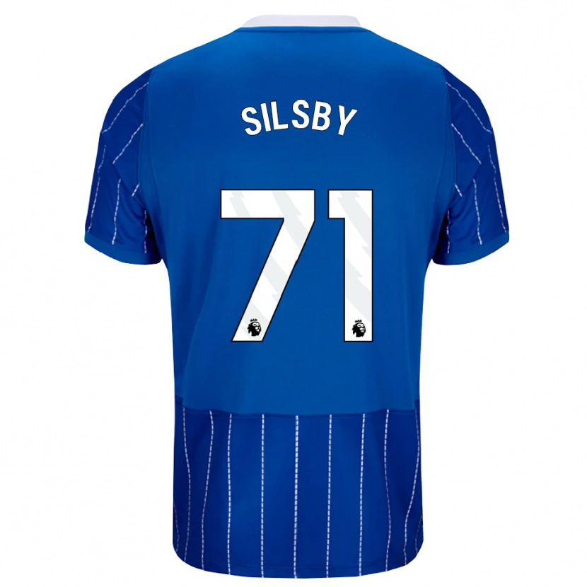 Danxen Criança Camisola Tyler Silsby #71 Mediumblue Branco Principal 2026/27 Camisa Brasil