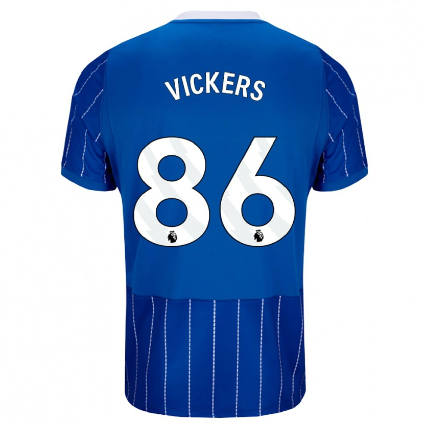 Danxen Criança Camisola Jacob Vickers #86 Mediumblue Branco Principal 2026/27 Camisa Brasil