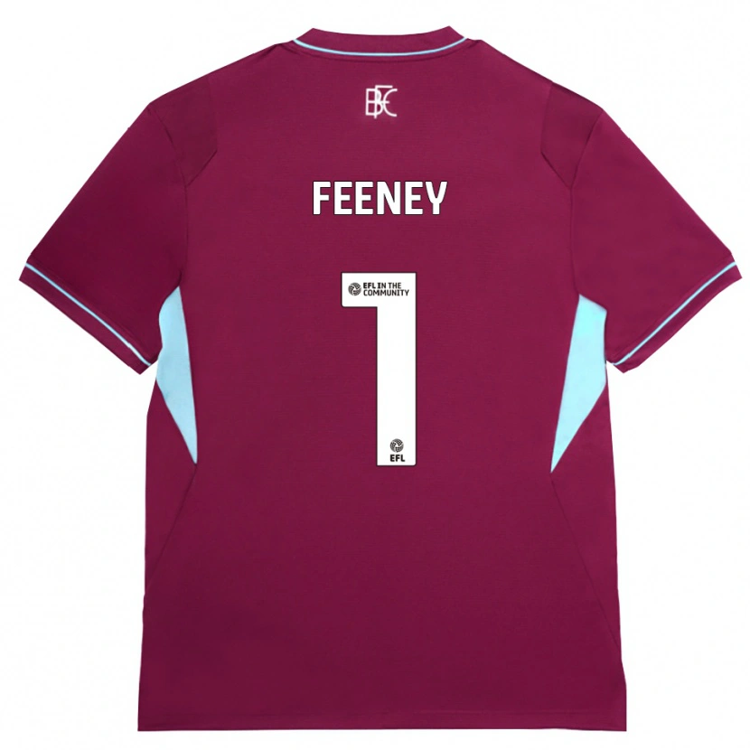 Danxen Criança Camisola Callum Feeney #1 Borgonha Verde Principal 2026/27 Camisa Brasil