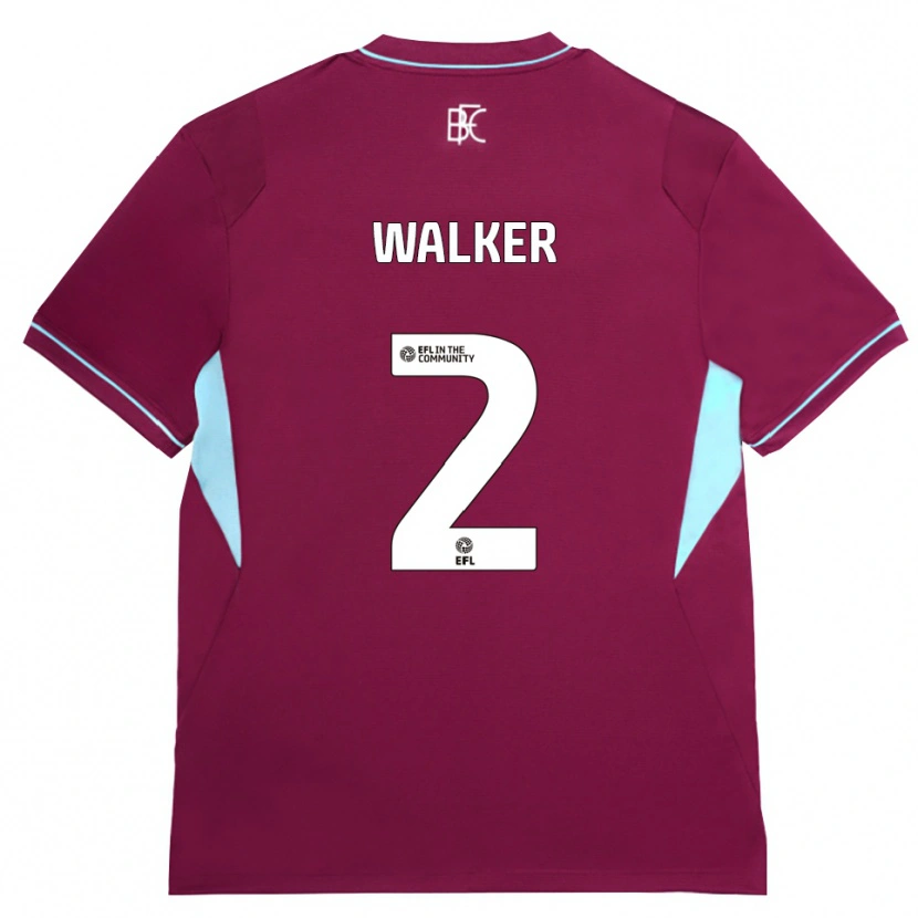 Danxen Criança Camisola Kyle Walker #2 Borgonha Verde Principal 2026/27 Camisa Brasil