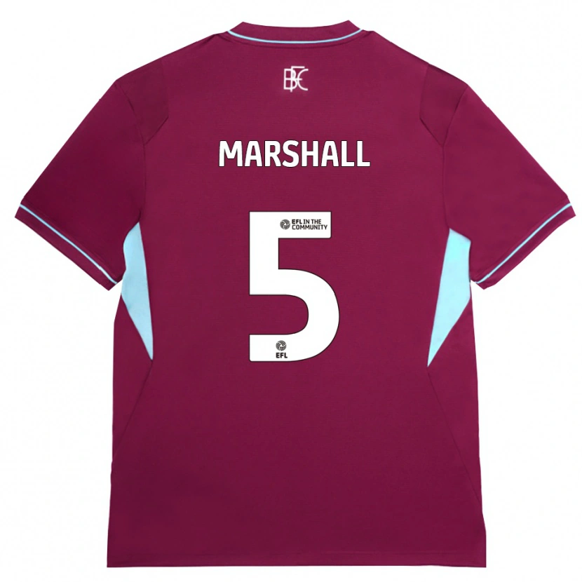 Danxen Criança Camisola Georgia Marshall #5 Borgonha Verde Principal 2026/27 Camisa Brasil
