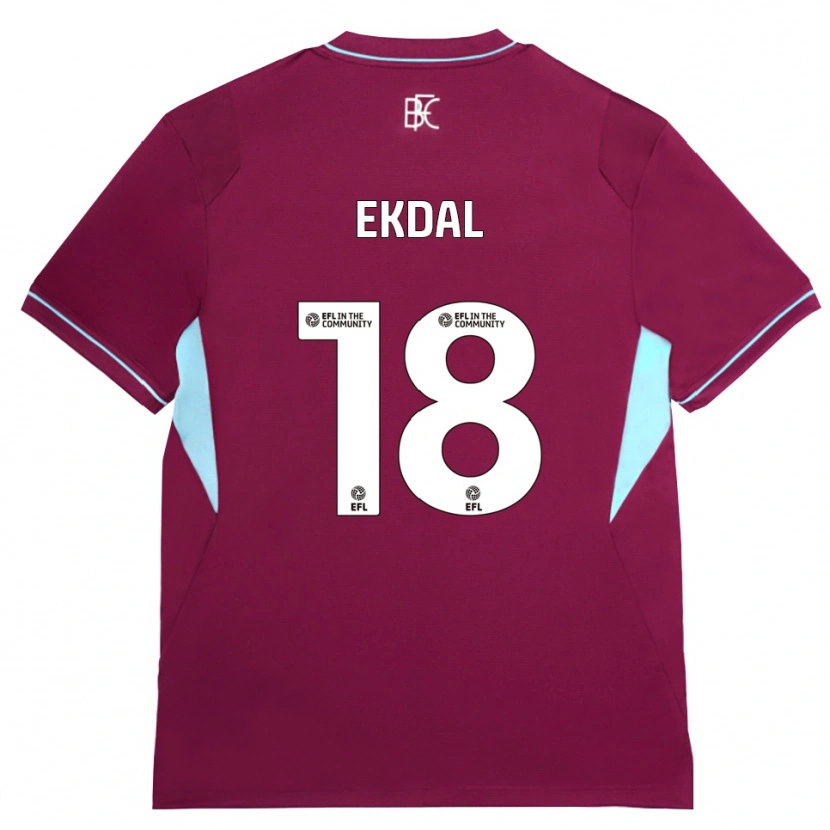 Danxen Criança Camisola Hjalmar Ekdal #18 Borgonha Verde Principal 2026/27 Camisa Brasil
