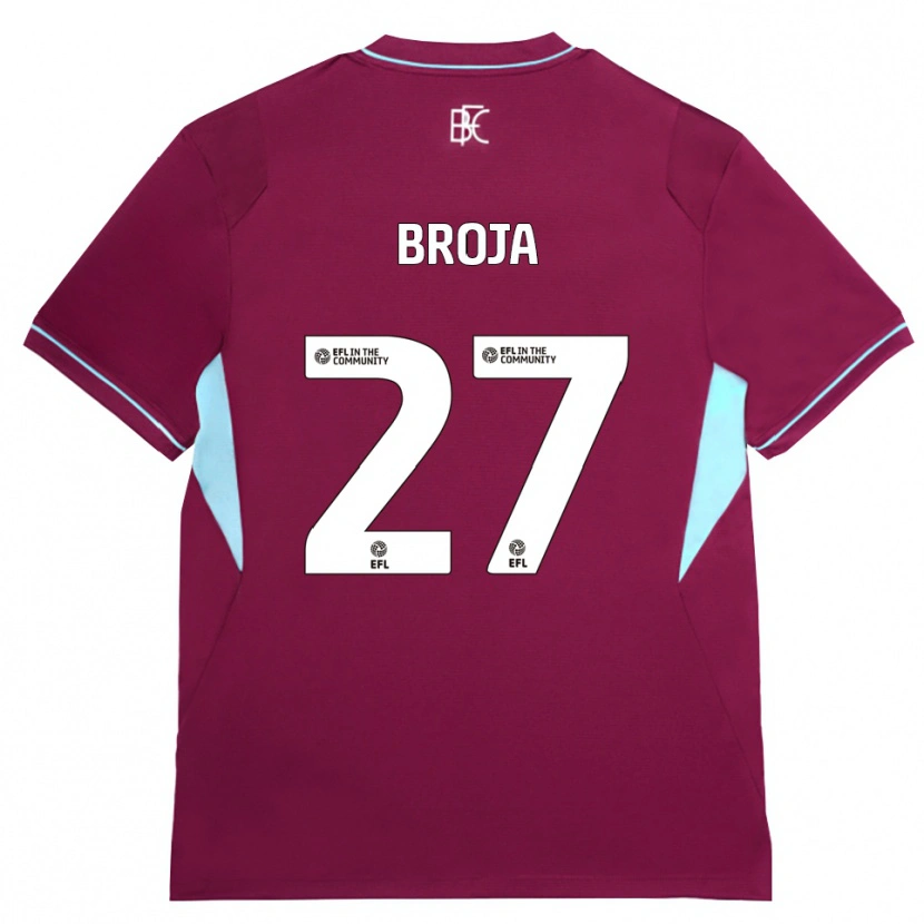 Danxen Criança Camisola Armando Broja #27 Borgonha Verde Principal 2026/27 Camisa Brasil