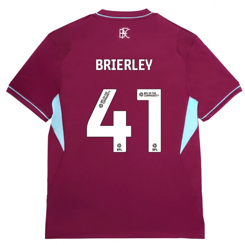 Danxen Criança Camisola George Brierley #41 Borgonha Verde Principal 2026/27 Camisa Brasil