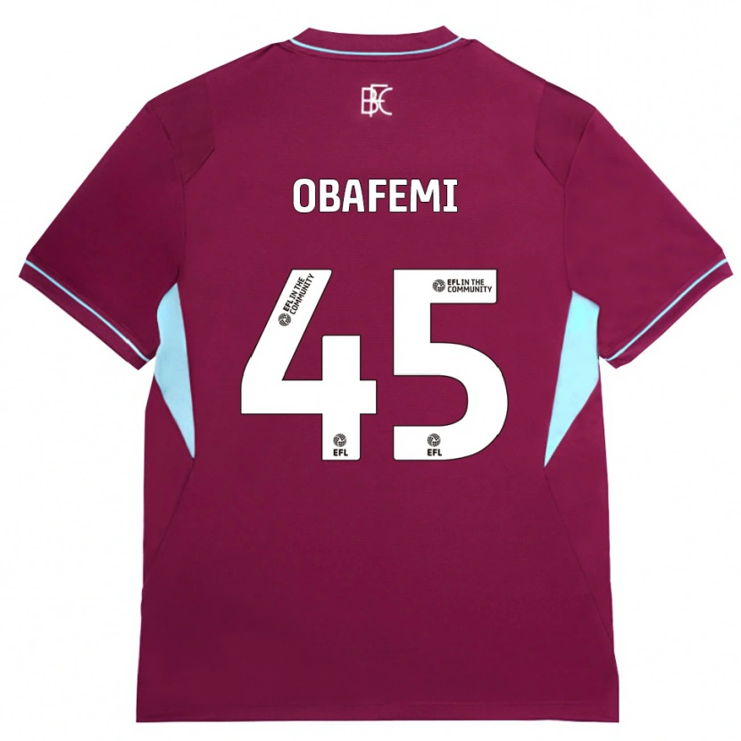 Danxen Criança Camisola Michael Obafemi #45 Borgonha Verde Principal 2026/27 Camisa Brasil