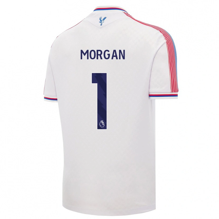 Danxen Criança Camisola Chloe Morgan #1 Branco Vermelho Azul Principal 2026/27 Camisa Brasil