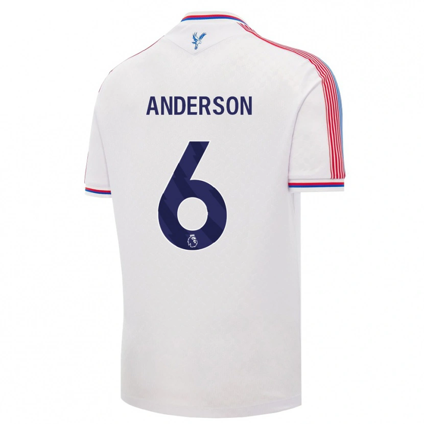 Danxen Criança Camisola Raihaan Anderson #6 Branco Vermelho Azul Principal 2026/27 Camisa Brasil
