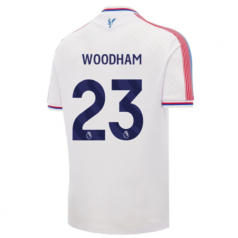 Danxen Criança Camisola Lily Woodham #23 Branco Vermelho Azul Principal 2026/27 Camisa Brasil