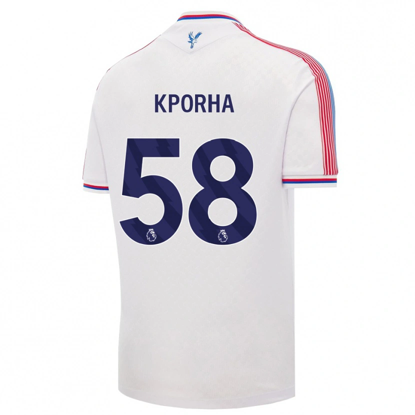 Danxen Criança Camisola Caleb Kporha #58 Branco Vermelho Azul Principal 2026/27 Camisa Brasil