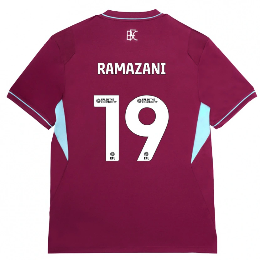 Danxen Criança Camisola Largie Ramazani #19 Borgonha Verde Principal 2026/27 Camisa Brasil