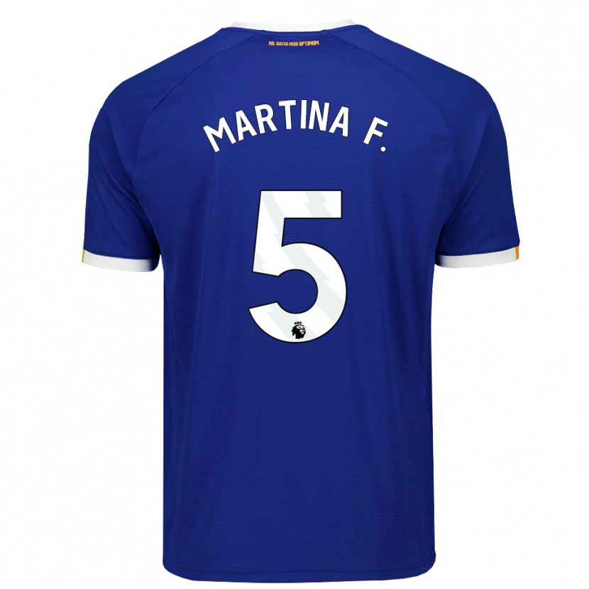 Danxen Criança Camisola Martina Fernández #5 Azul Branco Amarelo Principal 2026/27 Camisa Brasil